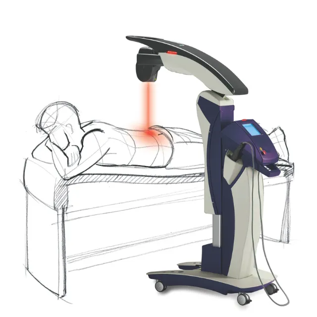 MLS® laser system delivering precise wavelengths to reduce tissue inflammation at Martin Chiropractic Clinic Plano