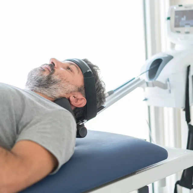 Digital controls on spinal decompression machine for precise traction