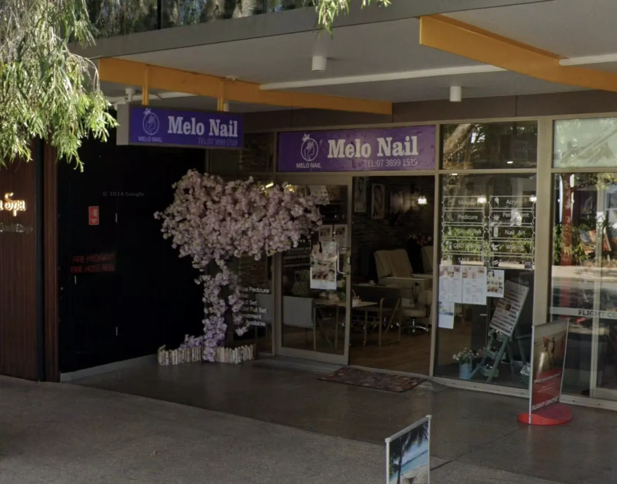 Melo Nail Salon boutique exterior on Oxford Street Bulimba