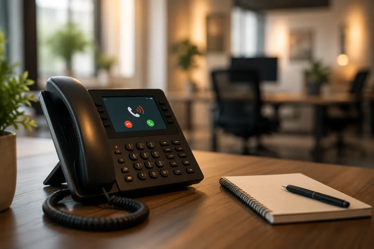 HVAC office phone showing missed calls representing lost prospects.