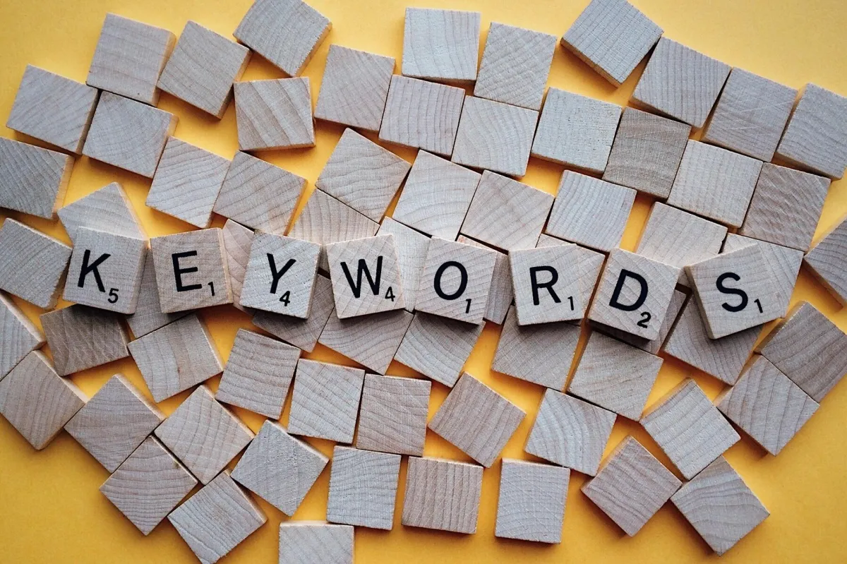 Choosing the Right Words for SEO keywords letters image