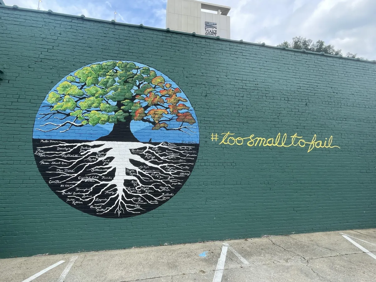 Raleigh Mural on Poole's Diner