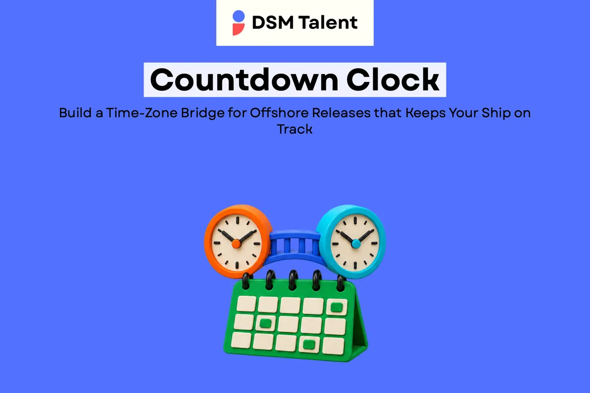 Countdown Clock: Build a Time‑Zone Bridge for Offshore Releases that Keeps Your Ship on Track — DSM Talent blog cover.