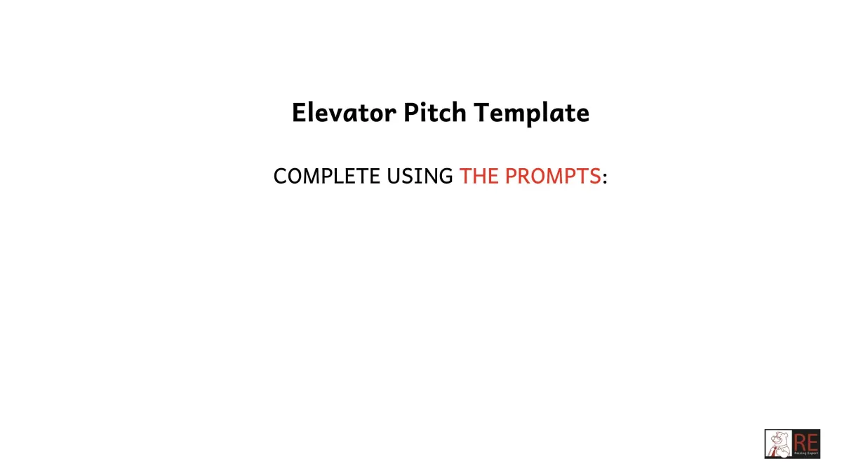 Elevator pitch script template