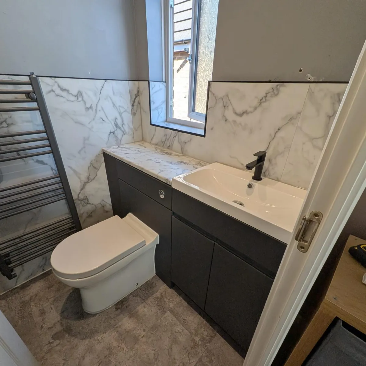 Bathroom design in Portishead showing a planned bathroom layout