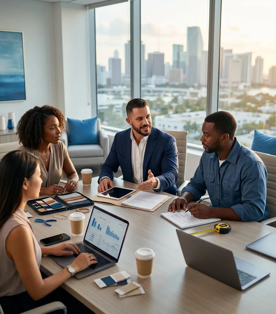 South Florida small business owners meeting with a capital advisor to discuss funding options and MCA consolidation