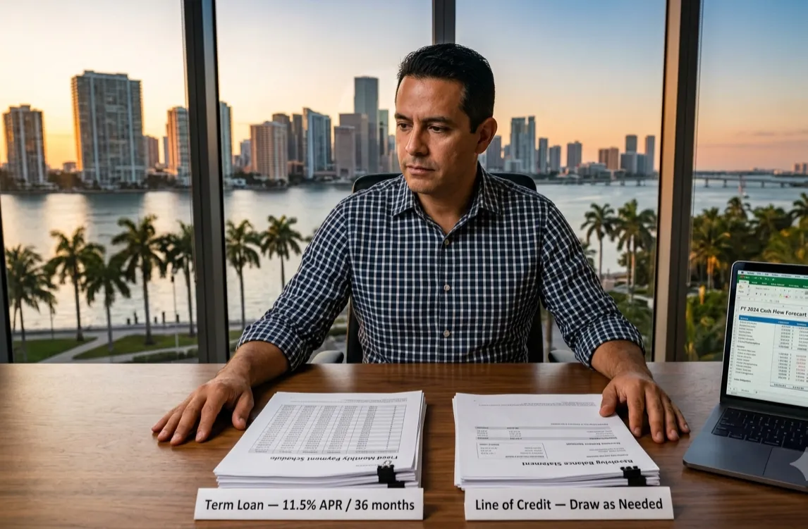 Line of Credit vs. Term Loan: What South Florida Service Business Owners Get Wrong — And What It Actually Costs Them