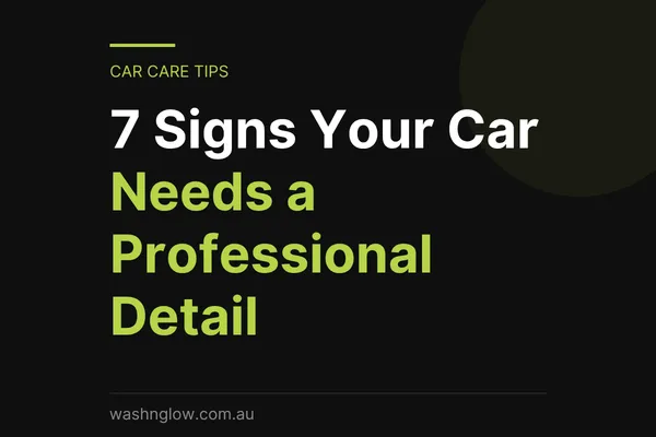 Technician professionally detailing the interior of a car, removing stains and cleaning upholstery at WashNGlow in Mornington and Frankston.