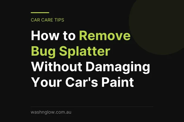 How to Remove Bug Splatter Without Damaging Your Car's Paint | WashNGlow