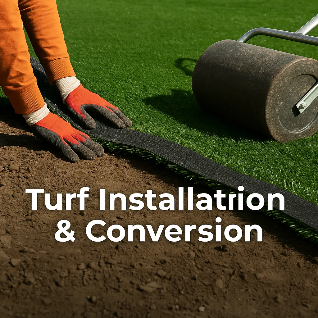 Backyard xeriscape renovation with drought-tolerant plants and stone pathway in Denver