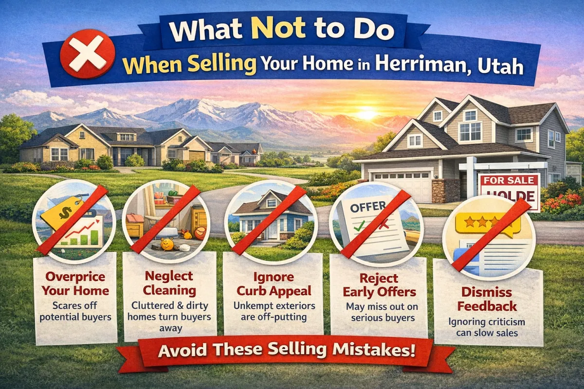 What Not to Do When Selling Your Home in Herriman, Utah