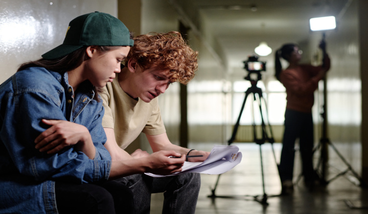 One-on-one acting coaching session focused on self-tape critique and audition technique