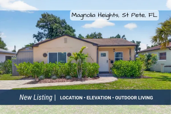 2 bedroom 1 bathroom home for sale in Magnolia Heights neighborhood of St Petersburg FL