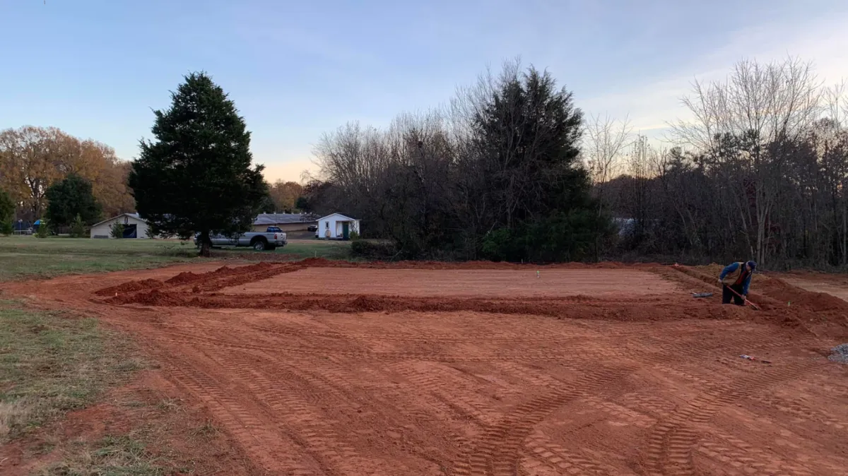 Foundation prep work for houses, building and structures.