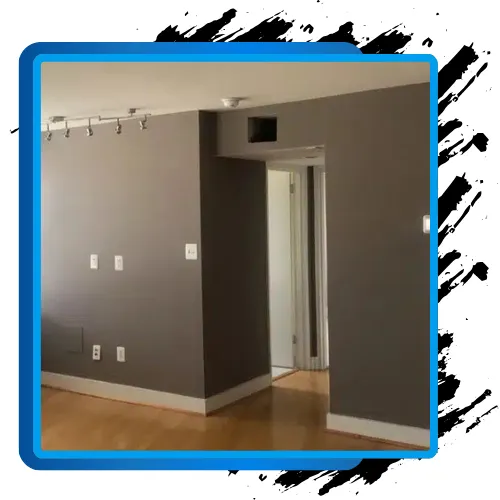 Interior wall painting with soothing shades and clean finishes.