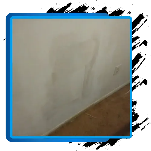 Repaired drywall wall with seamless finish and electrical outlet, Liberty Painting drywall repair services.