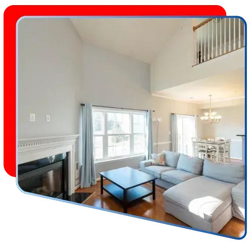 Interior painting project in Arlington, VA, showcasing refreshed living space and quality finishes.