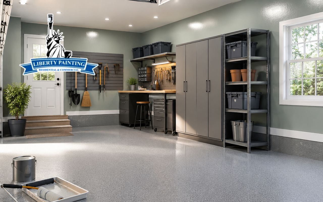 garage wall paint ideas with a bright satin finish
