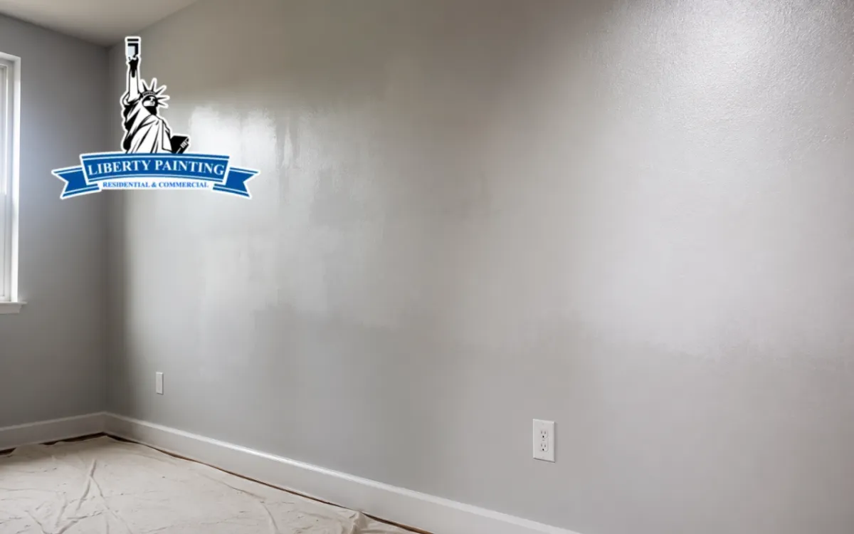 paint flashing on walls before a smooth interior repair