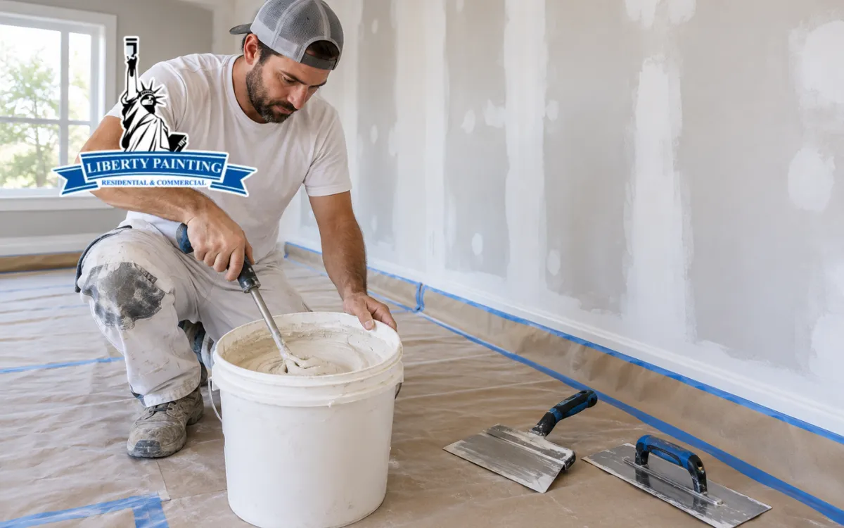 Preparing a room for skim coating walls before painting