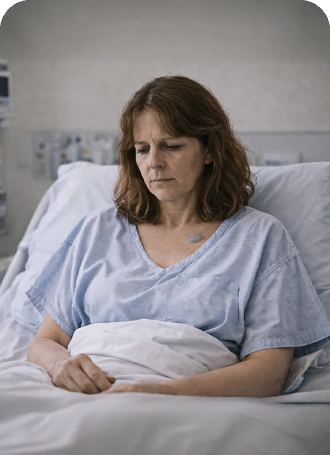 Medical imaging showing implanted port catheter in chest vein