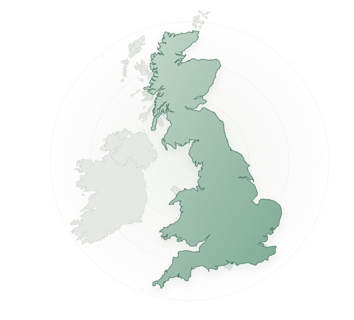 Map background for UK acoustic panel projects