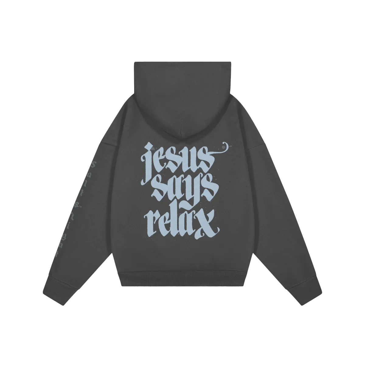 Black graphic hoodie with original artwork design