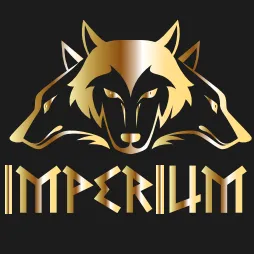 Logo de Imperium Team USA con tres lobos dorados en fondo oscuro, simbolizando liderazgo, fuerza y oportunidades en el sector de seguros en EE.UU.