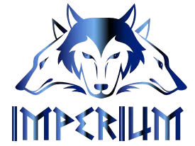 Logo de Imperium Team USA con tres lobos dorados en fondo oscuro, representando liderazgo, éxito y confianza en la industria de seguros en EE.UU.