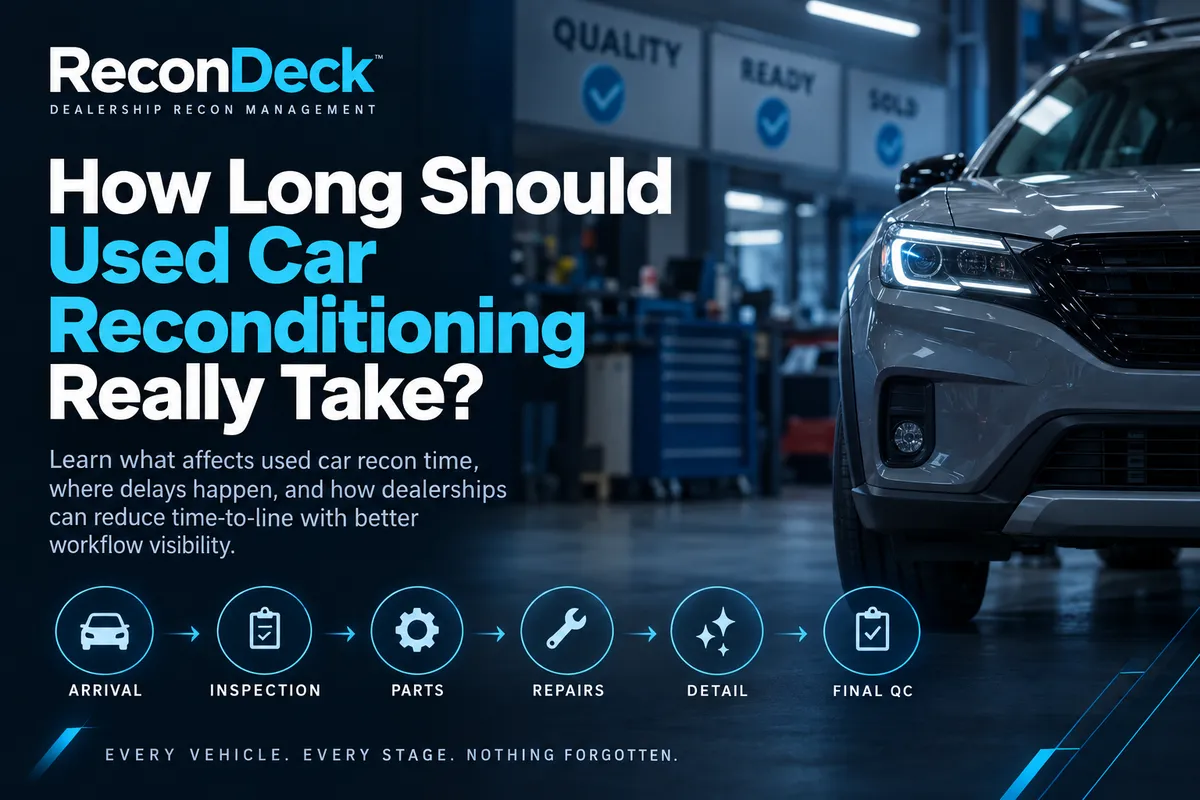 How Long Should Used Car Reconditioning Really Take?
