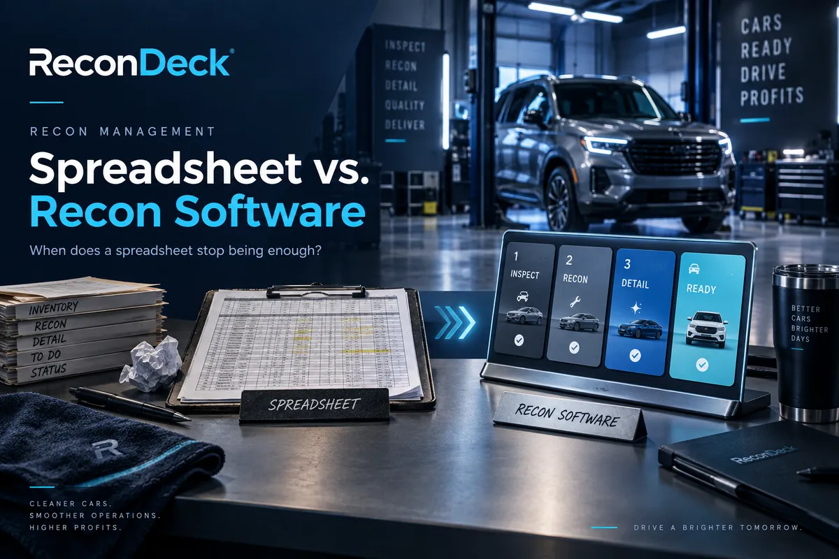 Dealership Recon Spreadsheet vs. Recon Tracking Software