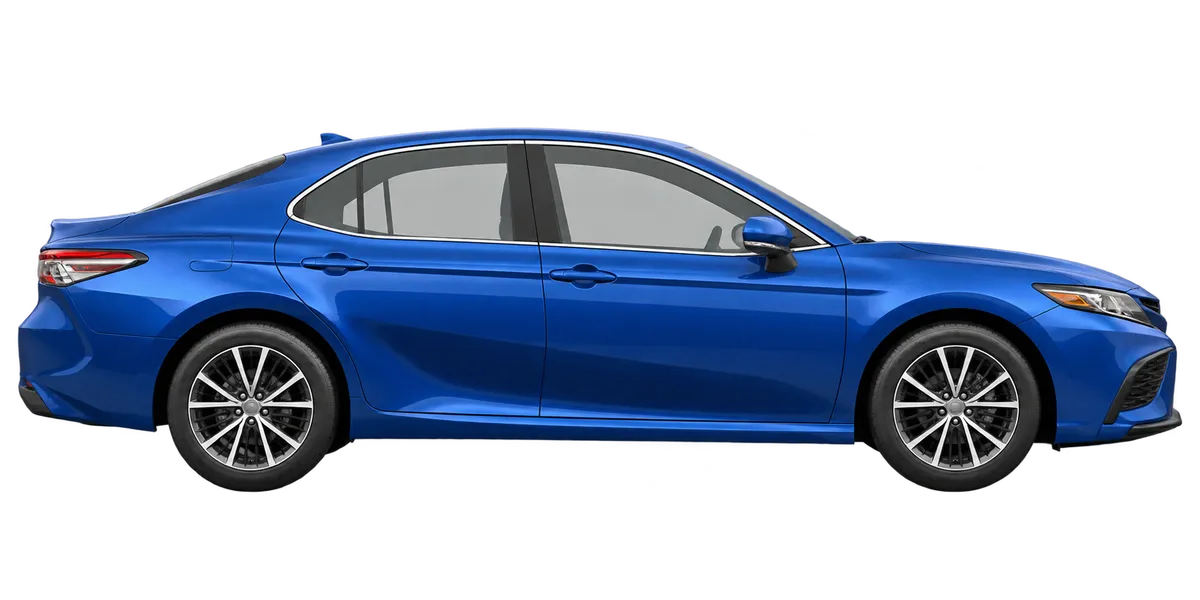 Blue sedan