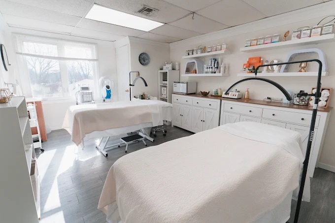 Facial treatment room at VBella’s Beauty Spa