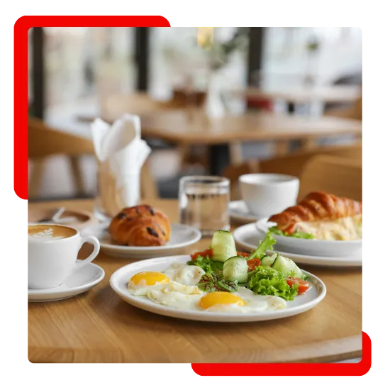 Fresh breakfast plate served at JR Grill Restaurant near Redding, CA