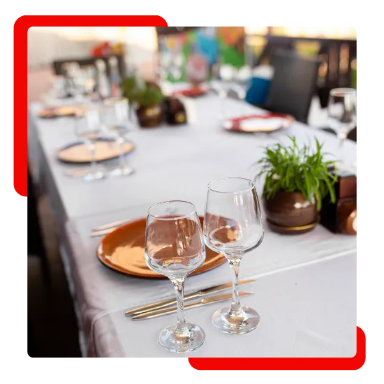 Outdoor seating area for relaxed events in Bella Vista, CA