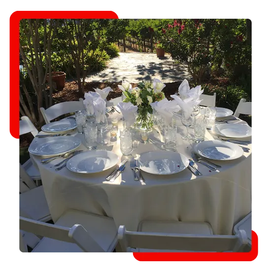 Private gathering space prepared for a special event at JR Grill Restaurant