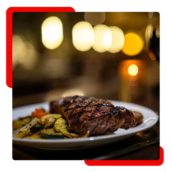 Family enjoying meal at grill restaur