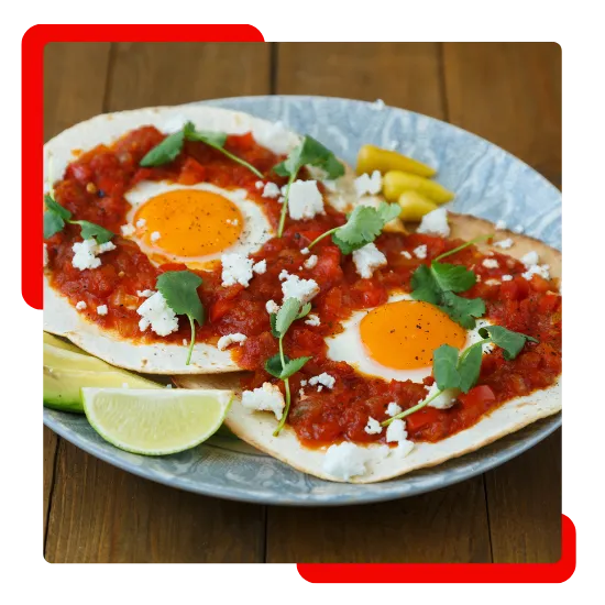 Flavorful chilaquiles prepared for a warm breakfast in Bella Vista, CA