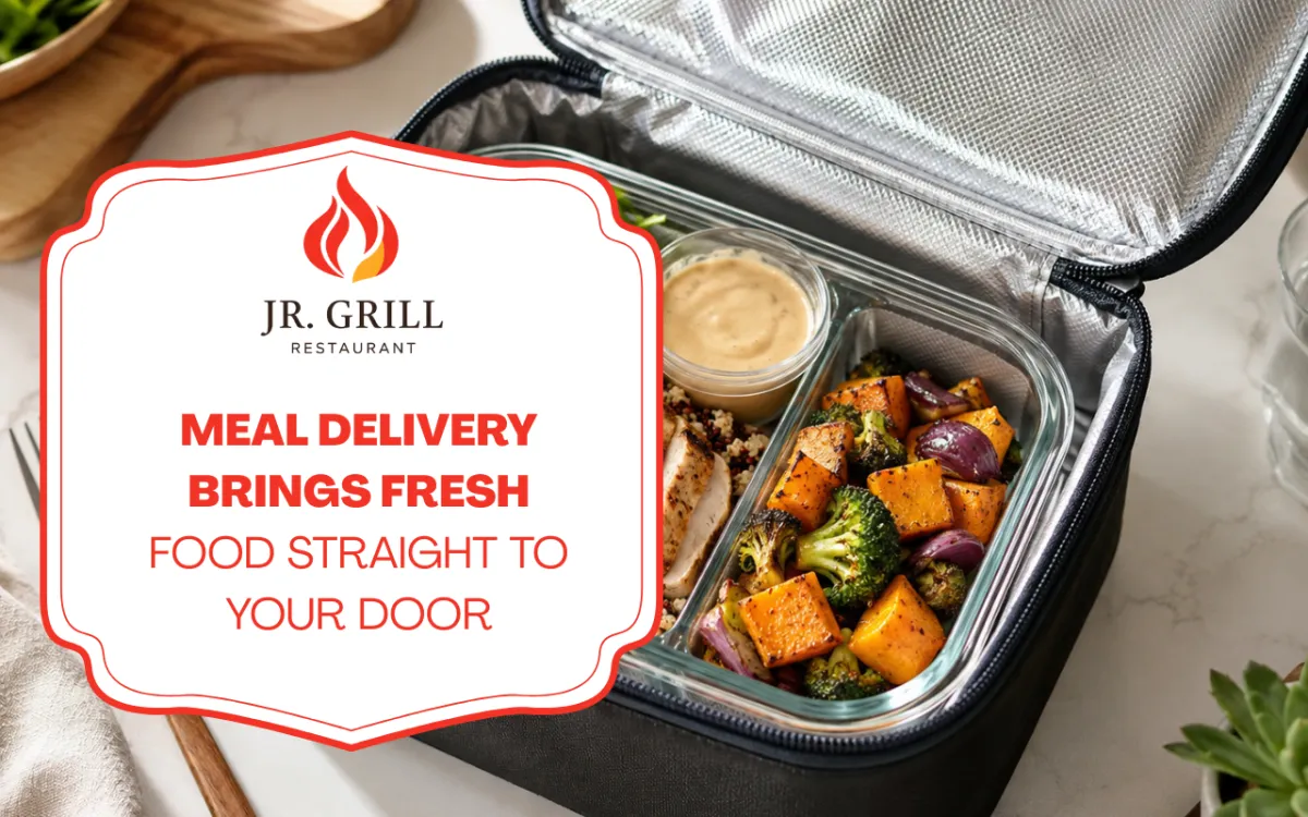 Fresh meal delivery prepared for a convenient lunch