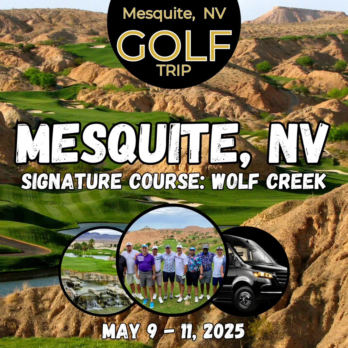 quick golf trip from phoenix to Vegas to play wolf creek