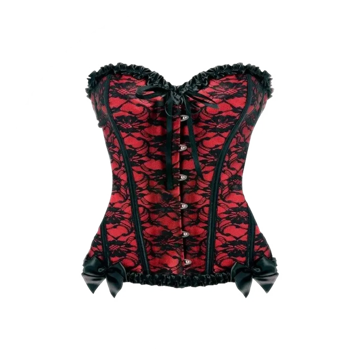 Scarlet Seduction Lace Corset & Thong | Cobra Smoke Shop