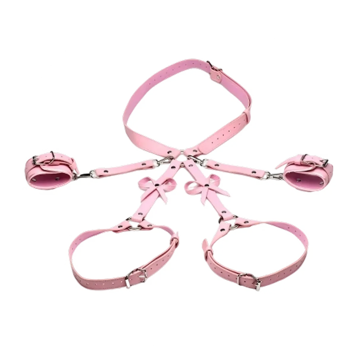 Pink Bondage Thigh Harness with Bows | Cobra Smoke Shop