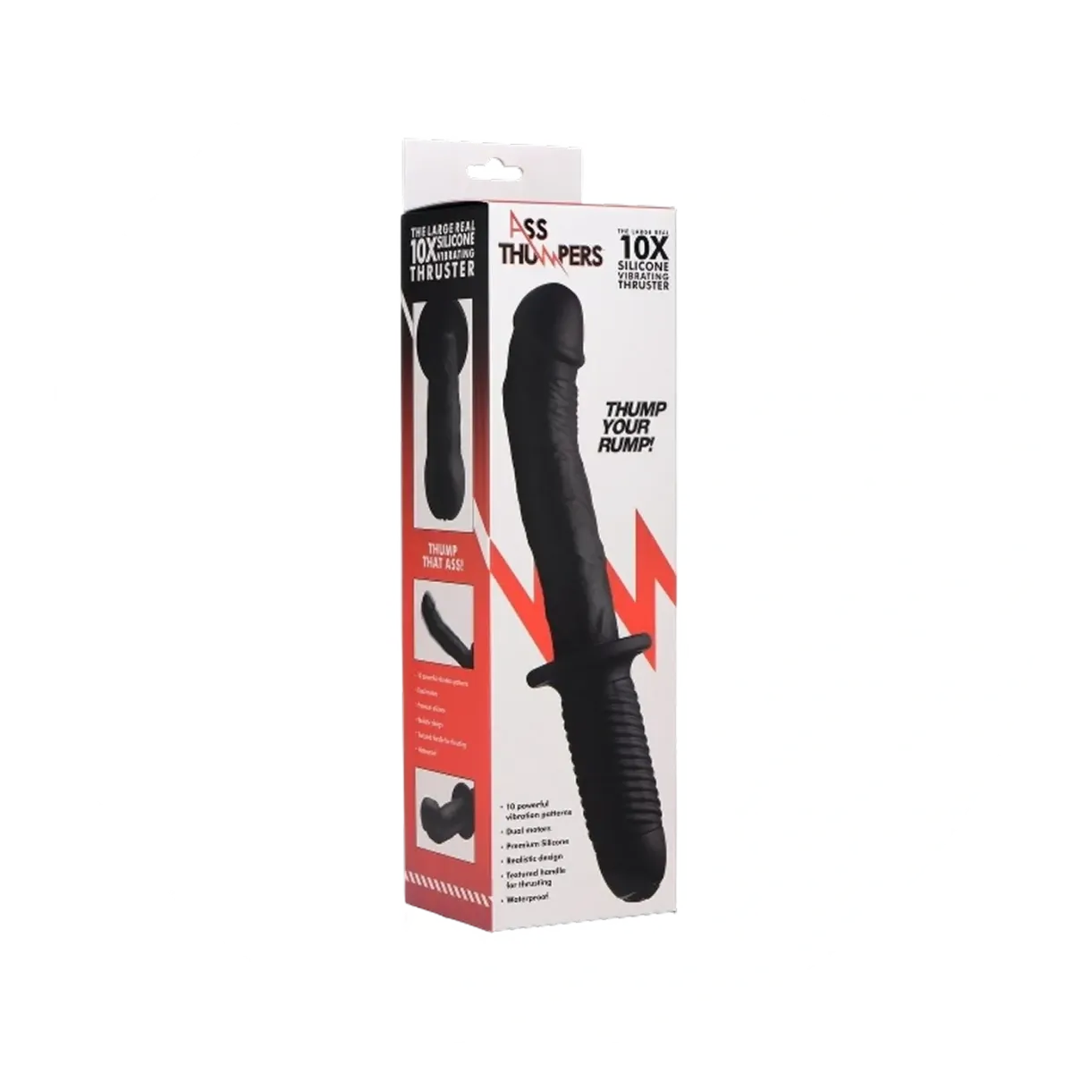 10x Silicone Vibrator with Handle | Cobra Smoke Shop