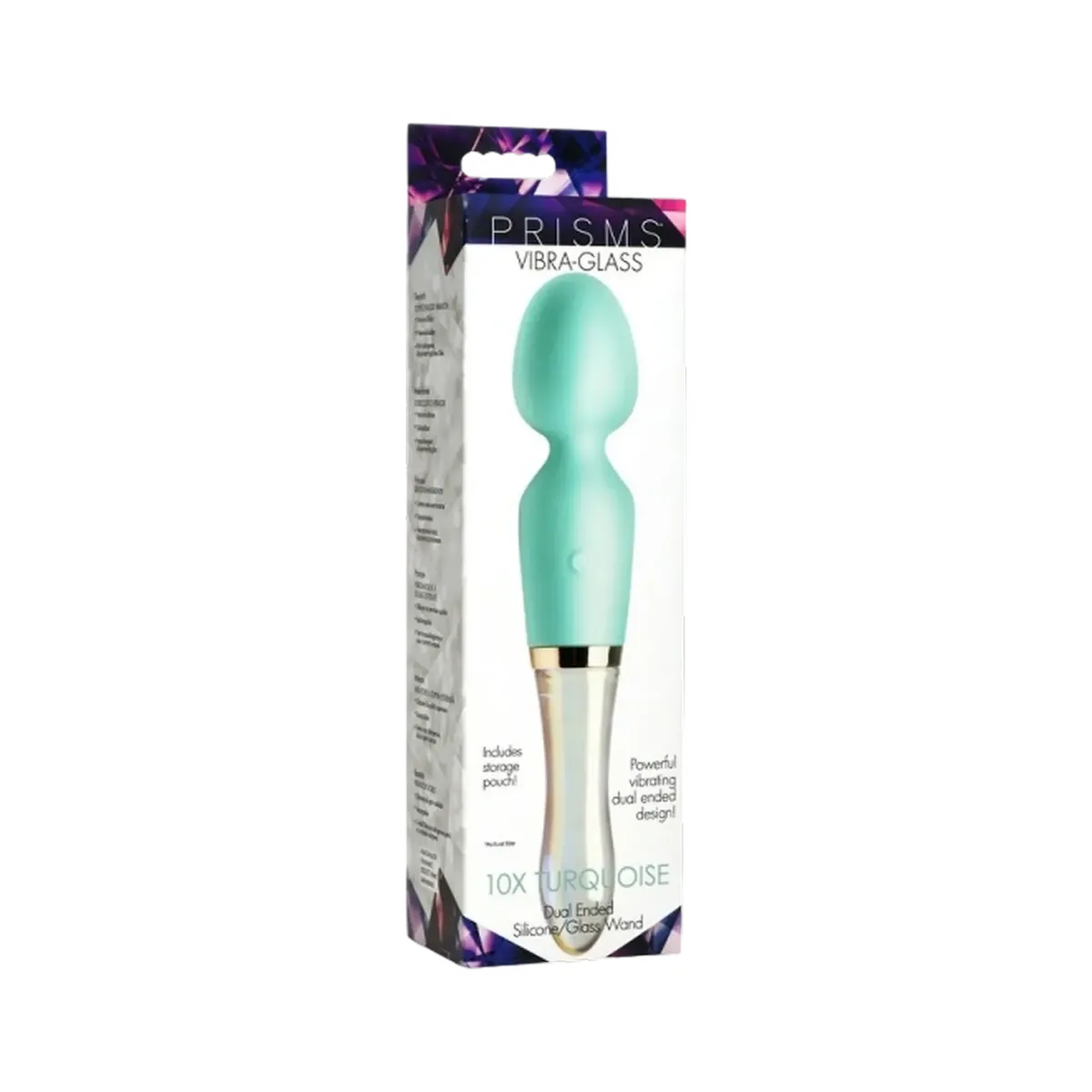 10x Dual-Ended Silicone & Glass Wand | Cobra Smoke Shop