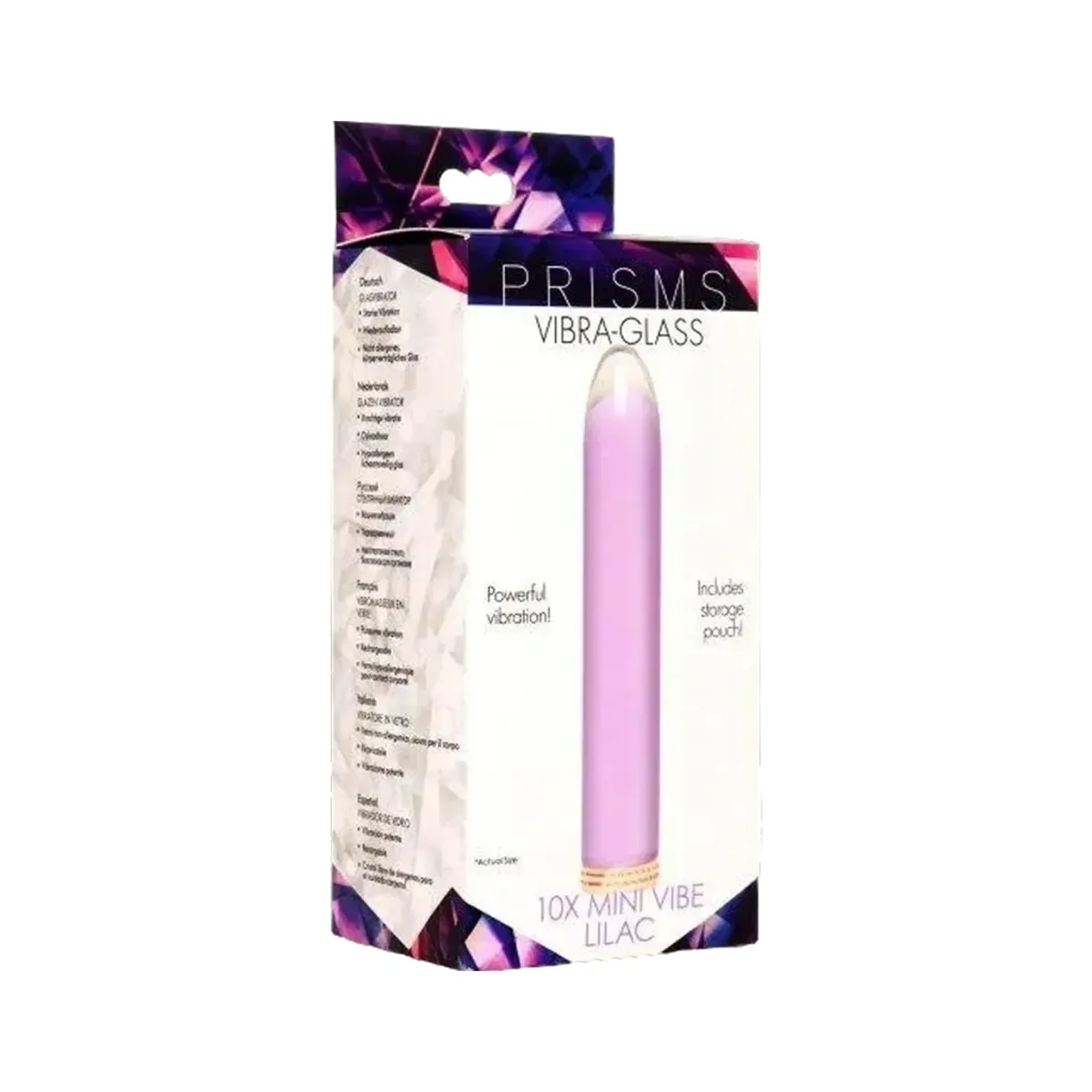 10x Vibra-Glass Mini Vibe Lilac Vibrator | Cobra Smoke Shop