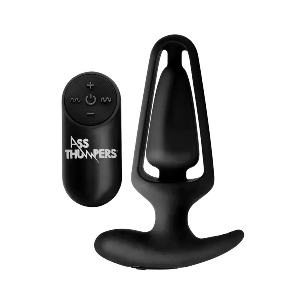 7x Vibrating Silicone Hollow Anal Plug | Cobra Smoke Shop