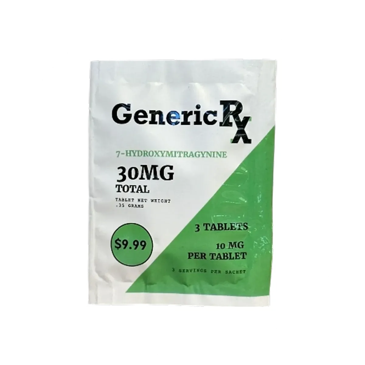 Generic Rx 7-Hydroxymitragynine Kratom Tablets | Cobra Smoke Shop