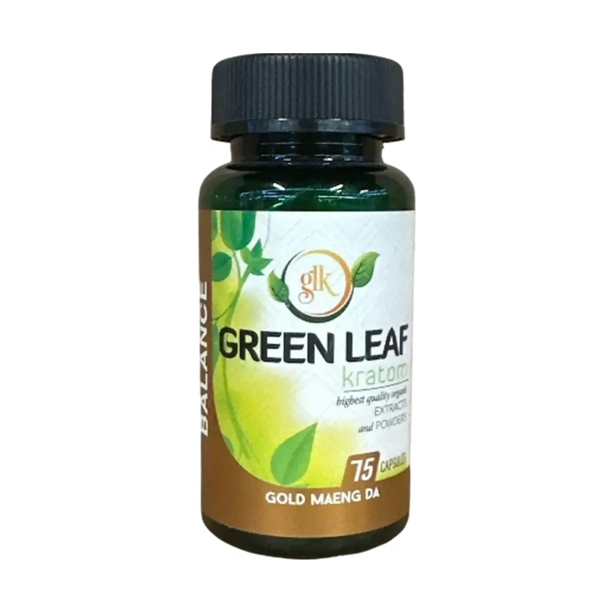 GLK Green Leaf Kratom Gold Maeng Da - 75 Capsules | Cobra Smoke Shop