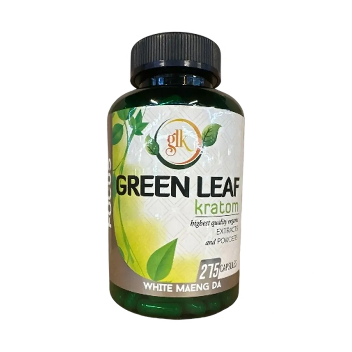 GLK Green Leaf Kratom White Maeng Da - 275 Capsules | Cobra Smoke Shop