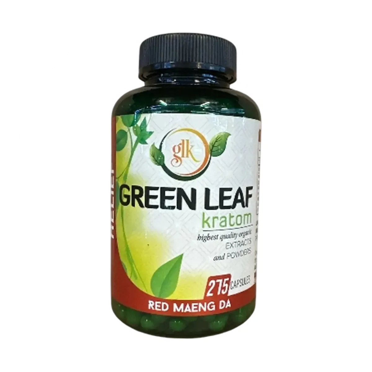 GLK Green Leaf Kratom Red Maeng Da - 275 Capsules | Cobra Smoke Shop